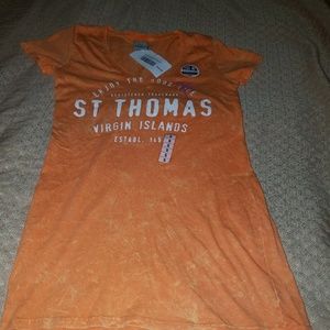 Nwt, EMI tshirt, orange tye dye, size small